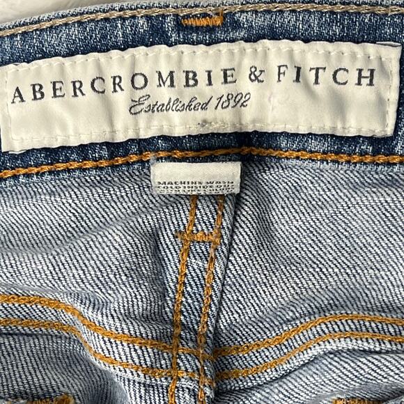 ABERCROMBIE & FITCH Erin Perfect Stretch Retro Slim Jeans 2 Short Retro Western - Picture 5 of 8